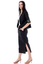 Cropped jacket without buttons - Image 3