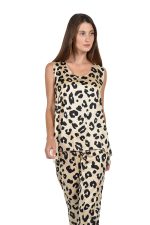 Satin animal print top