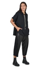 Black baggy cropped sweatpants