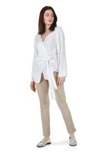 Beige cigarette pants