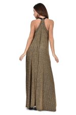 Gold metallic maxi dress - Image 3