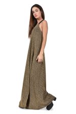 Gold metallic maxi dress - Image 2