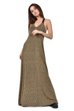 Gold metallic maxi dress