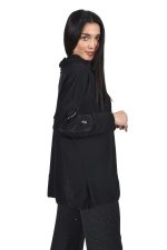 Black oversized top with sequin details - Image 2