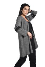 Loose long jersey cardigan - Image 2