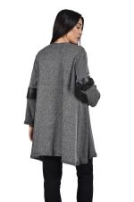 Loose long jersey cardigan - Image 3