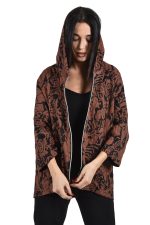 Embroidered zipped jacket