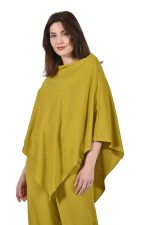 Lime knitted cape