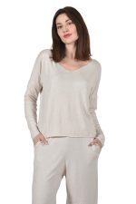 Boxy oversized beige sweater