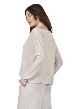 Boxy oversized beige sweater - Image 2