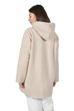 Beige crisped zipped jacket - Image 4