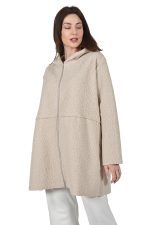 Beige crisped zipped jacket