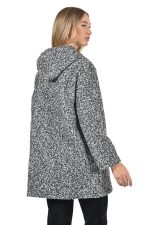 Oversized boucle zipped hoodie - Image 3