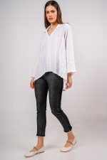 Black denim skinny pants