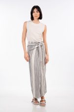 Cotton wrap maxi pareo skirt
