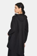 Wide asymmetric  hooded jacket - Image 3