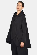 Wide asymmetric  hooded jacket - Image 2