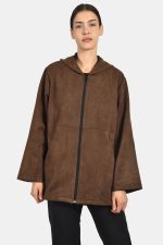Brown suede zipped jacket - Image 2