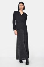 Ντραπέ μαύρη ζέρσευ μπλούζα