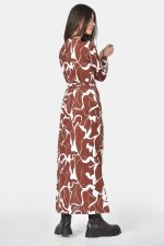 Long printed wrap dress - Image 3