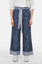 Ισιο τζην παντελόνι με ρεβέρ - Image 2