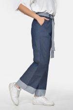 Ισιο τζην παντελόνι με ρεβέρ - Image 3