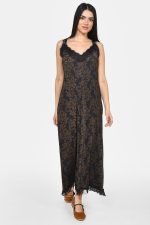 Φόρεμα σε εμπριμέ μαγιόπανο με δαντέλα - Image 4