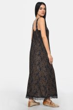 Φόρεμα σε εμπριμέ μαγιόπανο με δαντέλα - Image 2