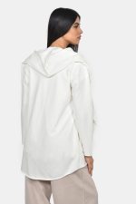 Εκρού φούτερ ζακέτα χωρις κουμπιά - Image 4