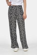 Ισιο ελαστικό παντελόνι σε tropical print - Image 2