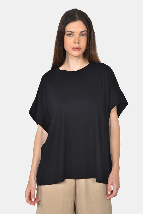 Black oversized top
