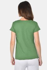 Πράσινο βαμβακερό t shirt - Image 4