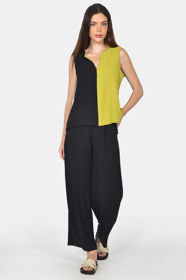 Lime and black top