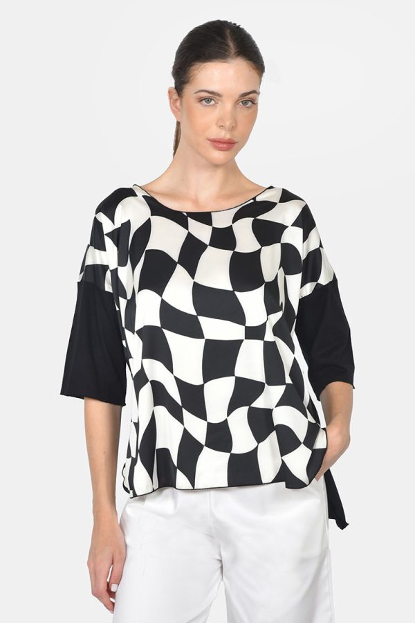Oversized satin top