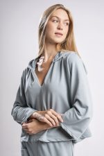 Βεραμάν κροπτ φούτερ με κουκούλα