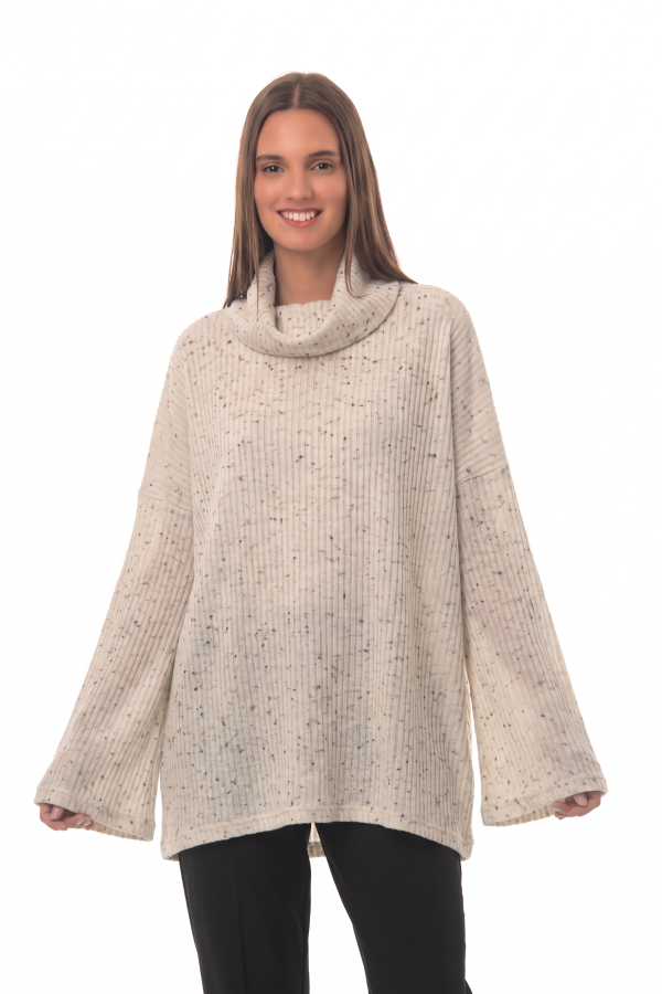 Oversized jersey knitted loose top